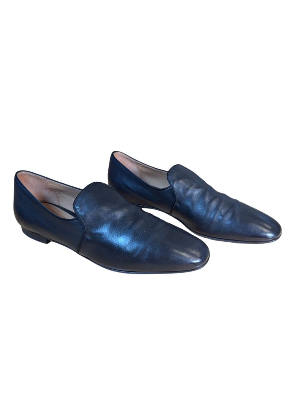 The Row Alys Black Leather Slipper Loafer Size EU 40 U 10